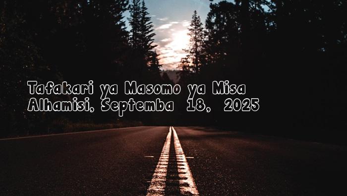 Alhamisi, Septemba  18,  2025