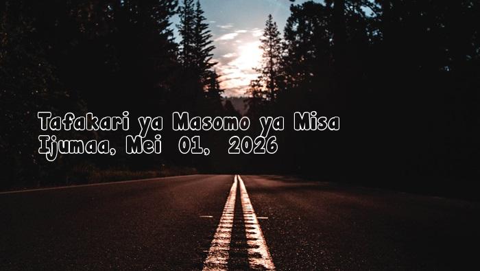 Ijumaa, Mei  01,  2026