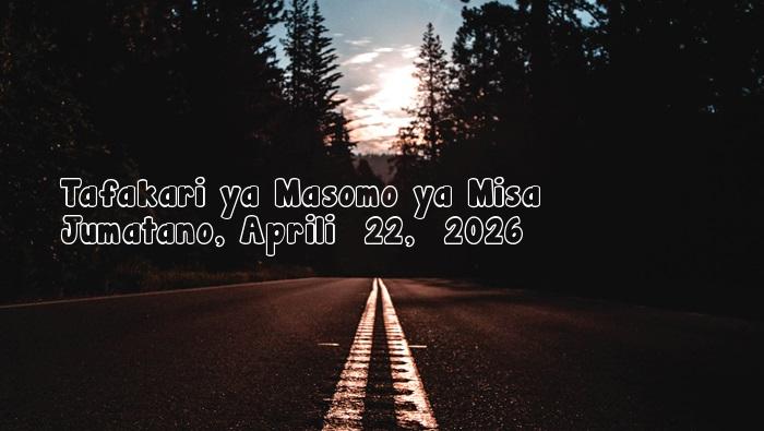 Jumatano, Aprili  22,  2026