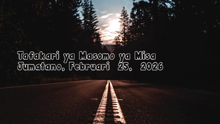 Jumatano, Februari  25,  2026